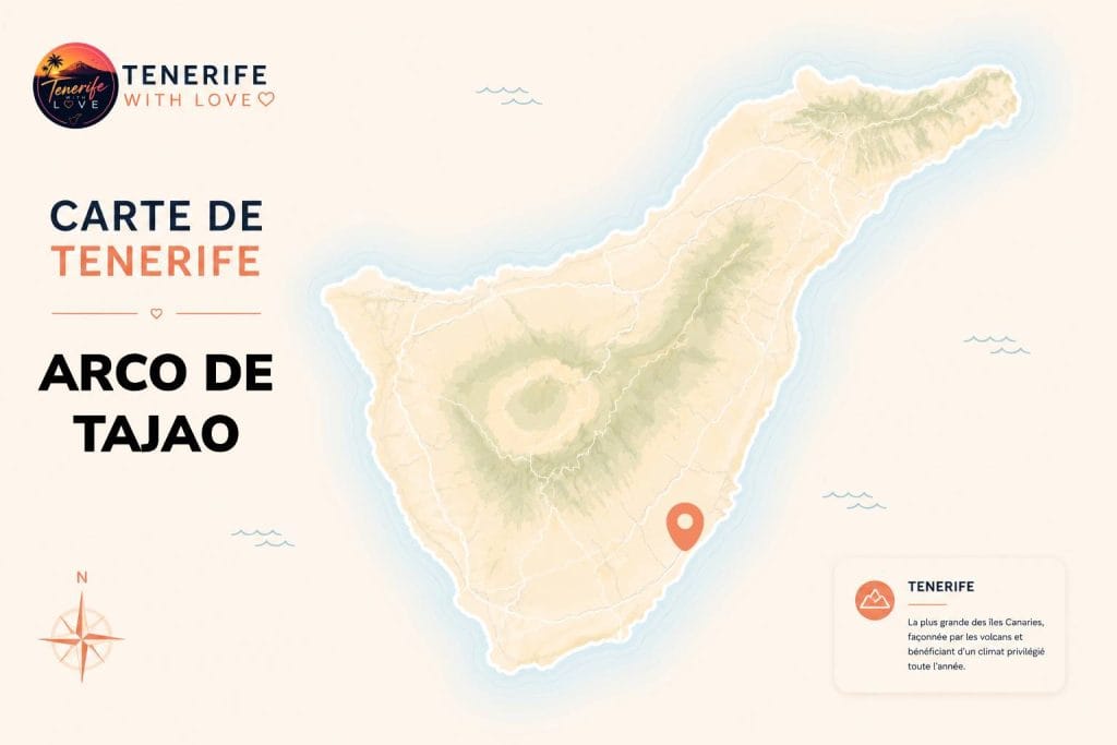Carte avec l'emplacement du site Arco de Tajao