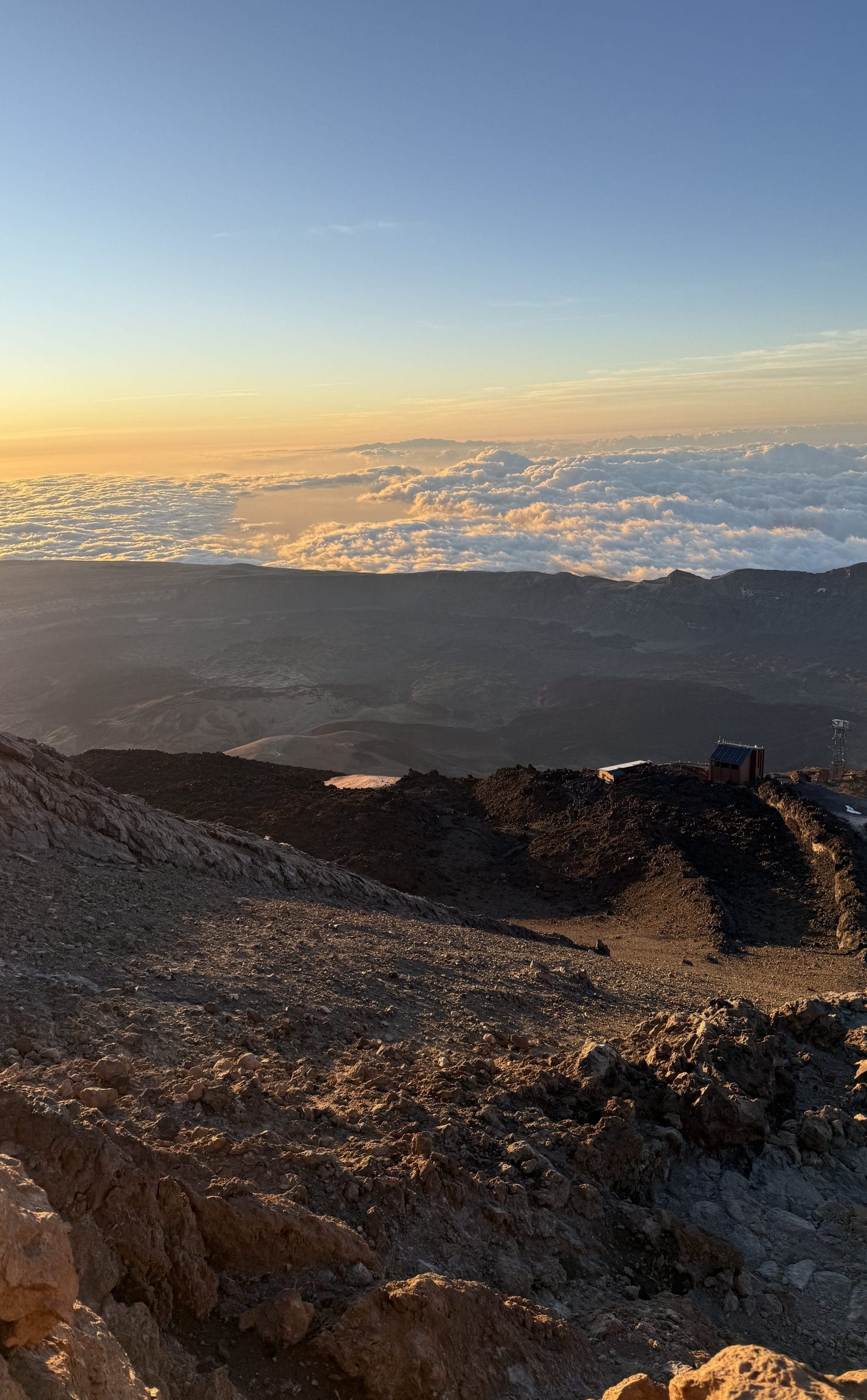 Photo du Teide le matin lors du lever du soleil