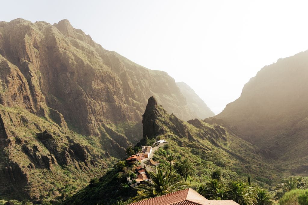 Le village de Masca vu du ciel à Tenerife