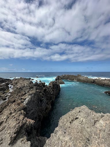 Les bras de lave qui encadrent Charco del Viento