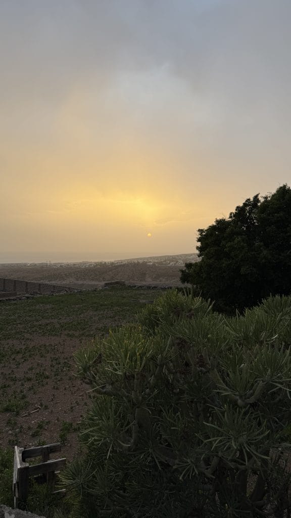 Coucher de soleil vu depuis La Tajea, à Adeje, Tenerife