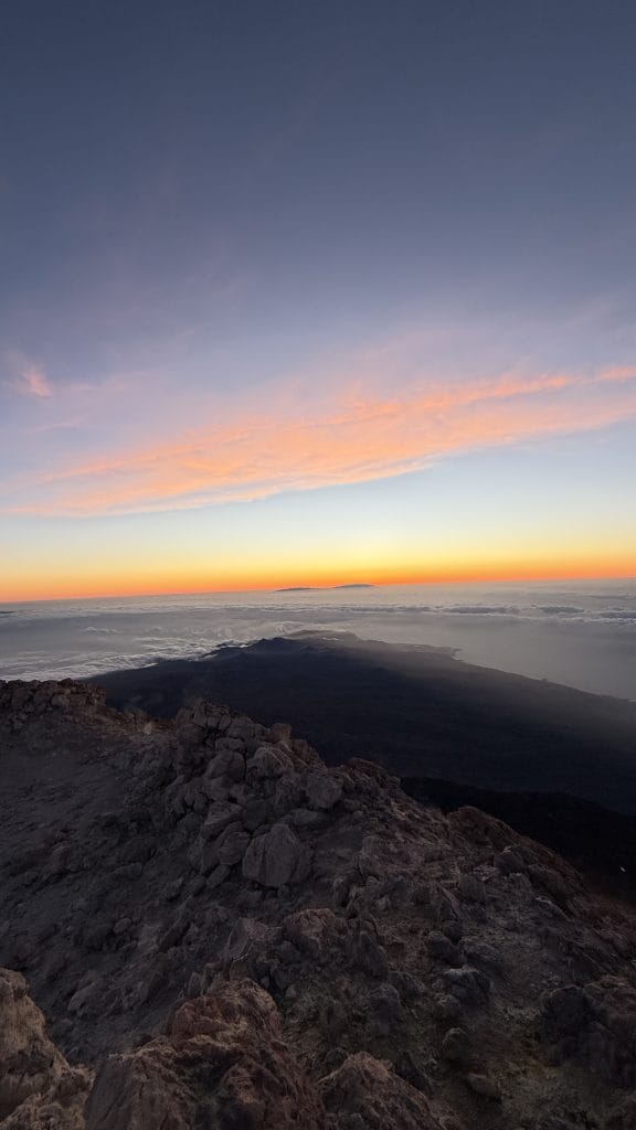 Coucher de soleil au sommet du Teide