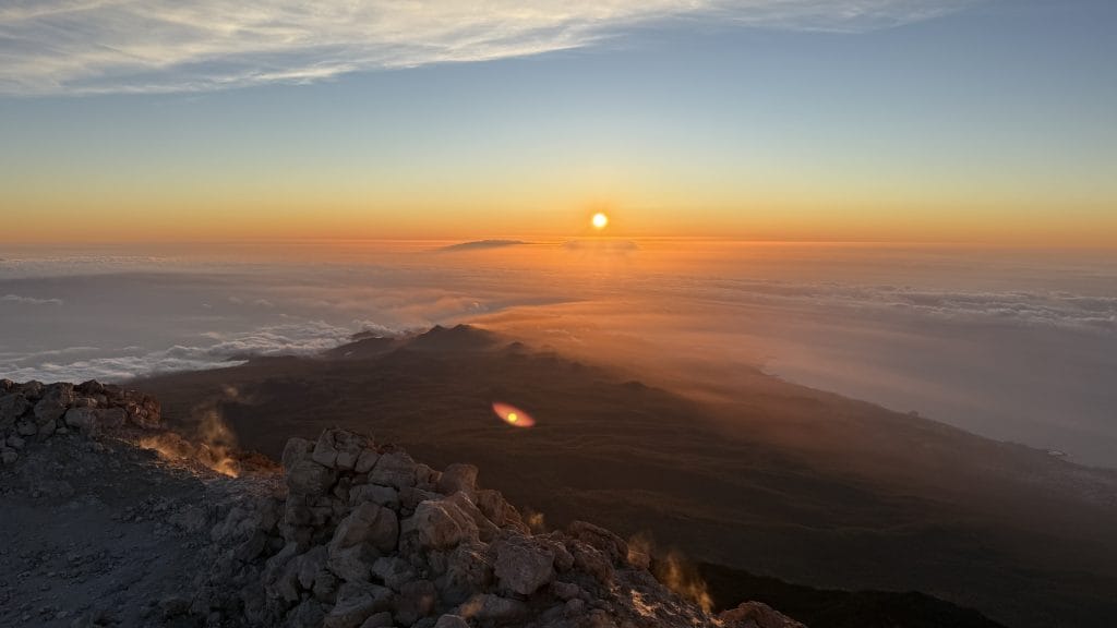 Coucher de soleil au sommet du Teide