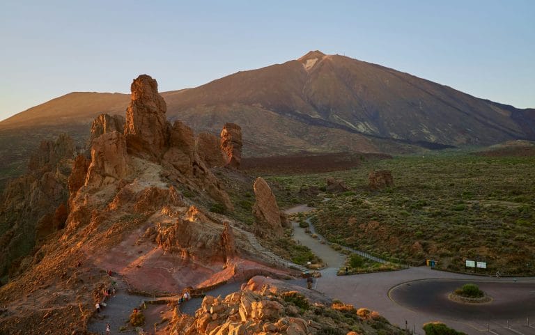 Les Roques de García et le Teide au coucher du soleil